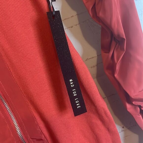 Mad for Love Long Sleeve Double Zipper Pencil Dress in the color Rust size Small - Picture 5 of 13